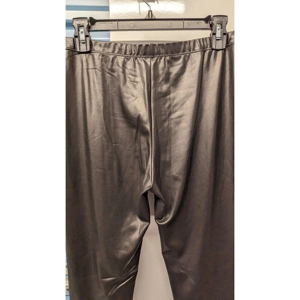 CLARA SUN WOO Medium Pants Faux Leather‎ Elastic Waist Slim Leg